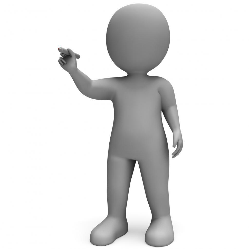 Free Image of Blank Copyspace And 3d Character Writing 