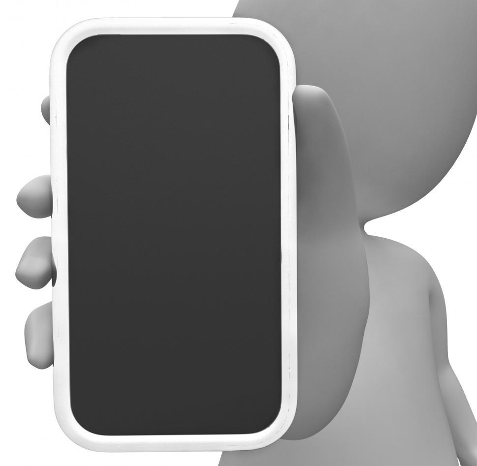 Free Image of Smartphone Online Shows World Wide Web And Blank 3d Rendering 