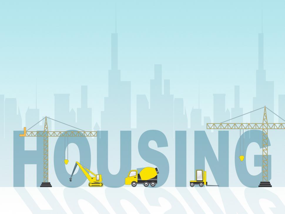 Free Image of Housing Construction Represents Homes Building 3d Illustration 