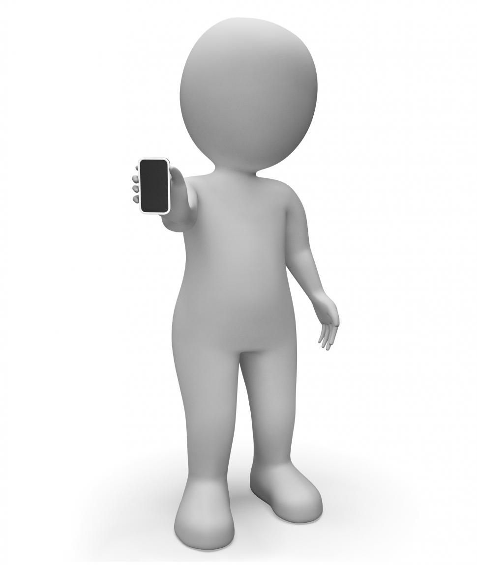 Free Image of Smartphone Online Indicates World Wide Web And Telephone 3d Rend 