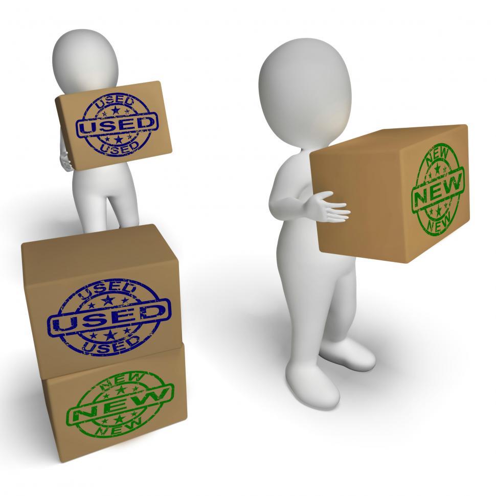 Free Image of New And Used Boxes Show Newly Arrived And Second-Hand Products 
