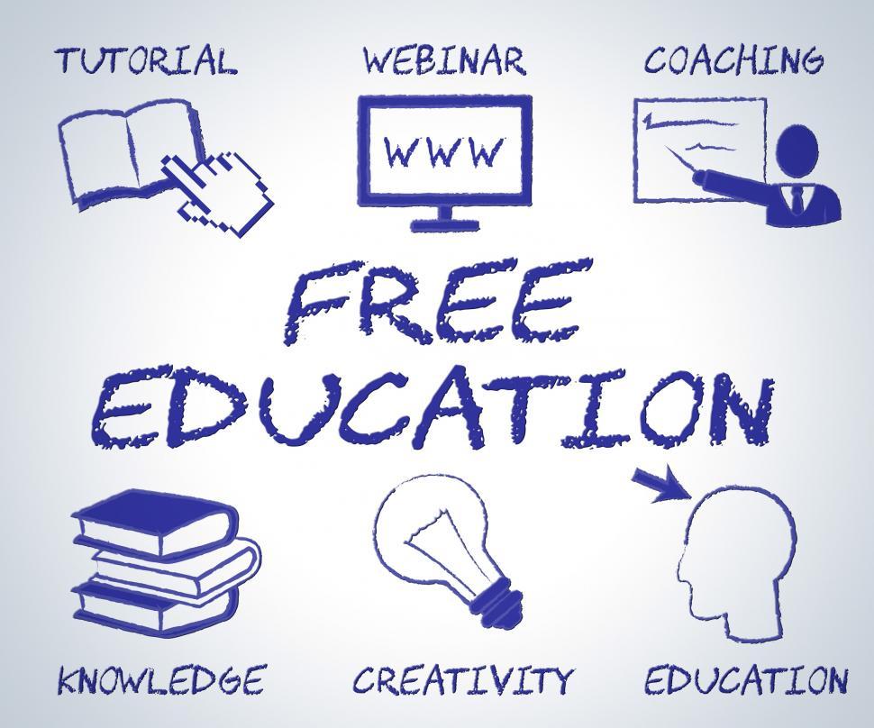 Free Image of Free Education Means No Charge And Educate 