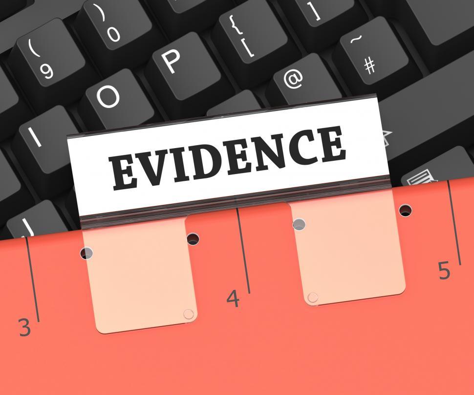 Free Image of Evidence File Means Forensic Facts And Folders 3d Rendering 