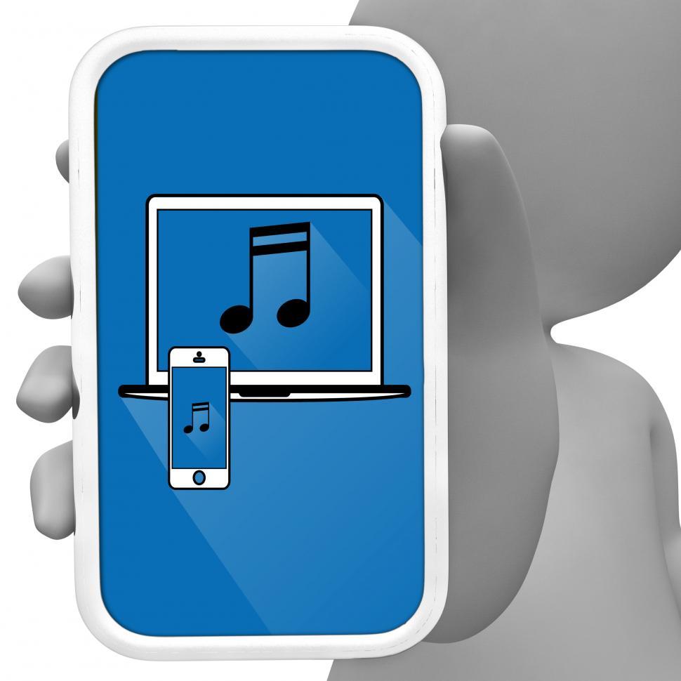 Free Image of Music Online Means Sound Track 3d Rendering 