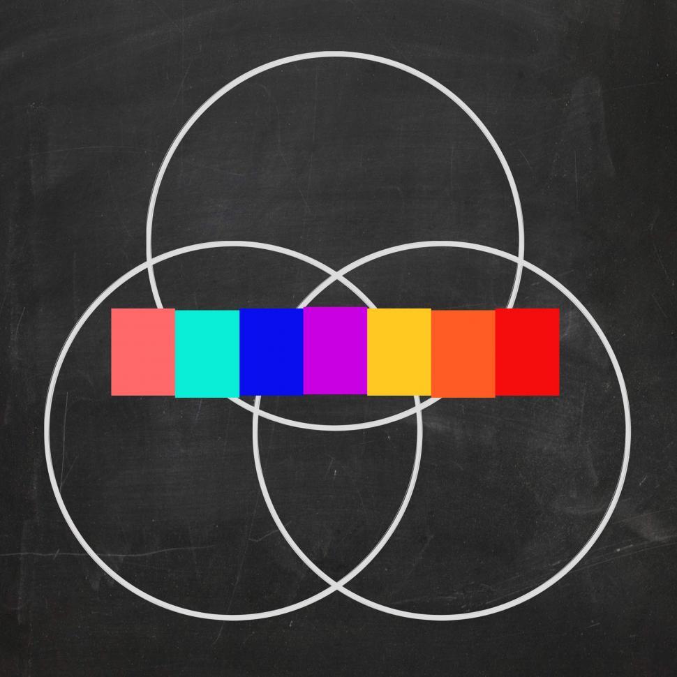 Free Image of Seven Letter Word Venn Diagram Shows Intersect Or Overlap 