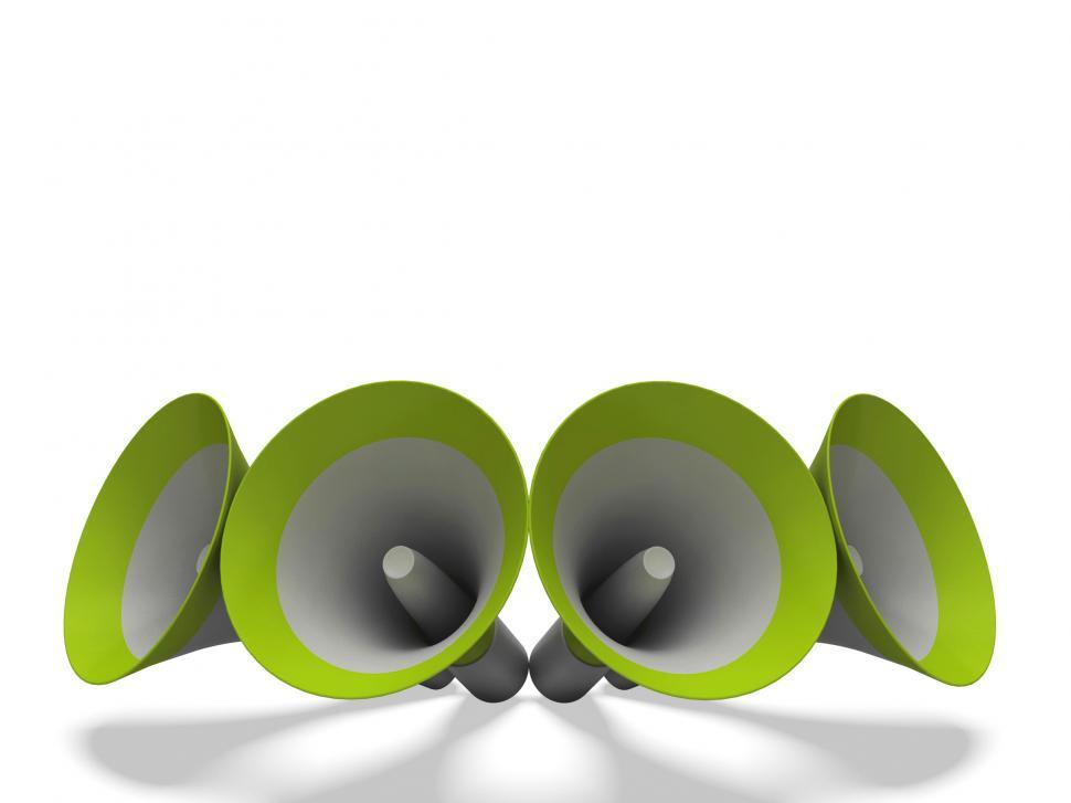 Free Image of Megaphones Shows Announcements Broadcasting Announce Or Loudspea 