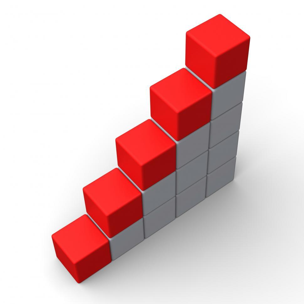 Free Image of Five Blank Steps Show Copy Space For 5 Letter Word 