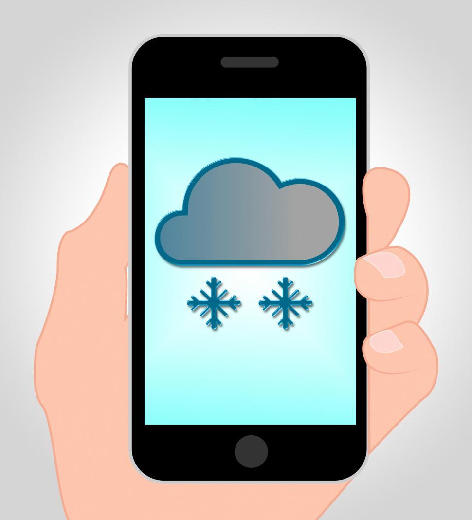 Free Image of Snow Forecast Online Means Bad Weather And Internet 