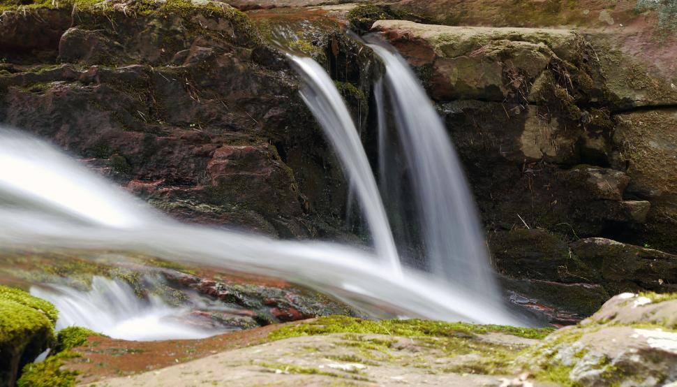 Free Image of Small Twin Falls at Van Campens Glen 