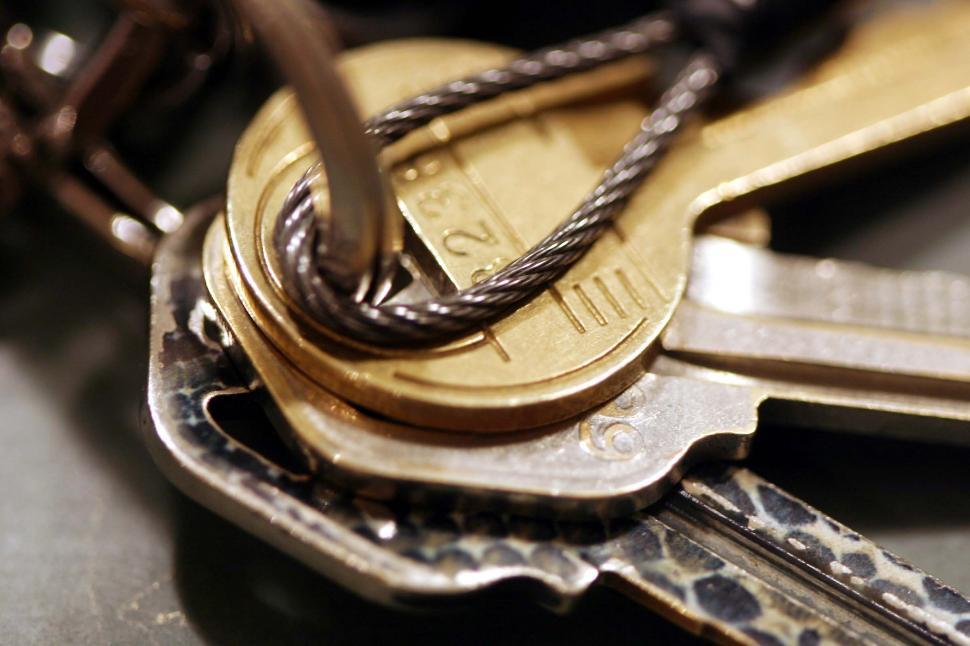 Free Image of Bunch of Keys on Table 