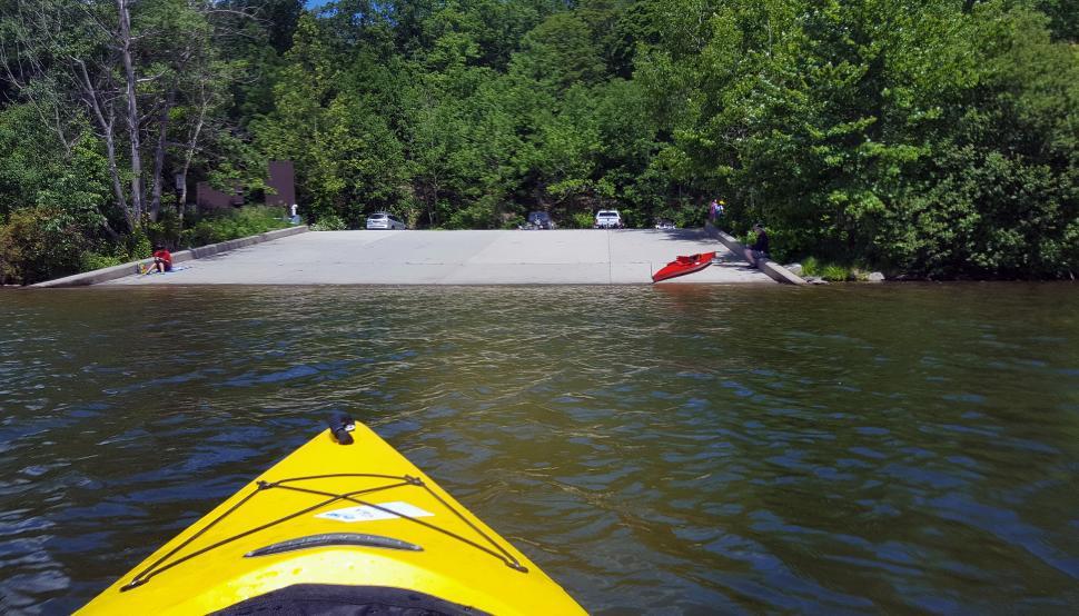 Free Image of Kayak Away From Boat Ramp 