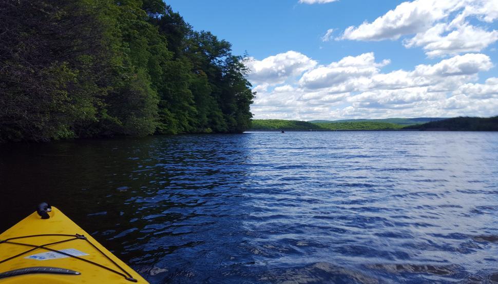 Free Image of Breaking Clouds Over Lake 