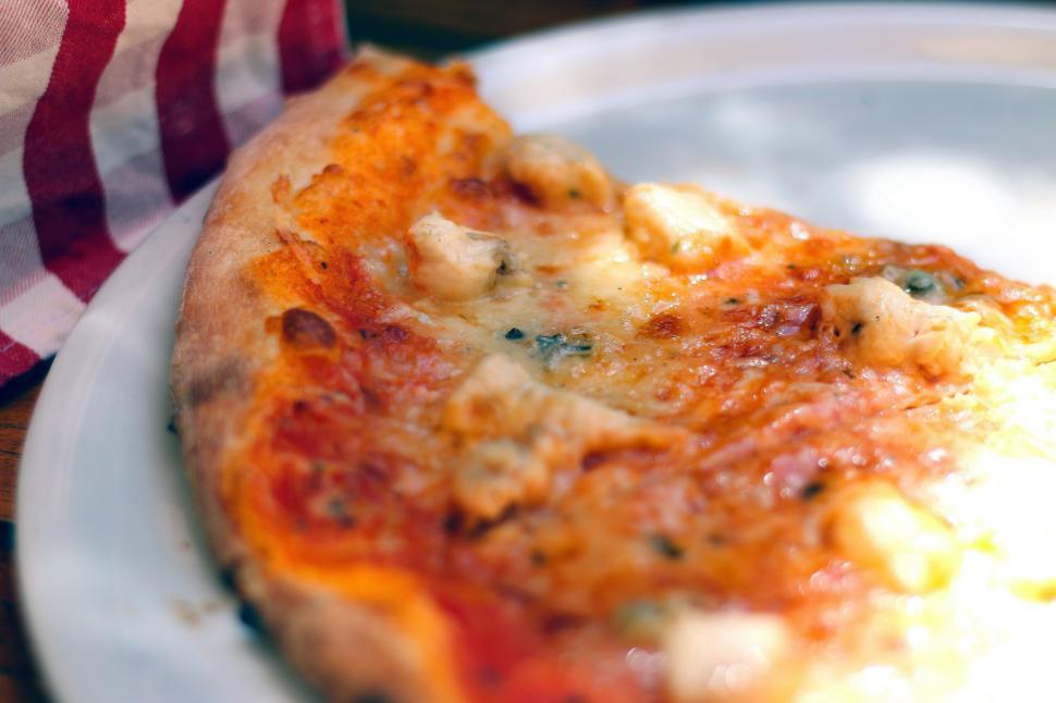 Free Image of Slice of Cheese Pizza on a Plate 