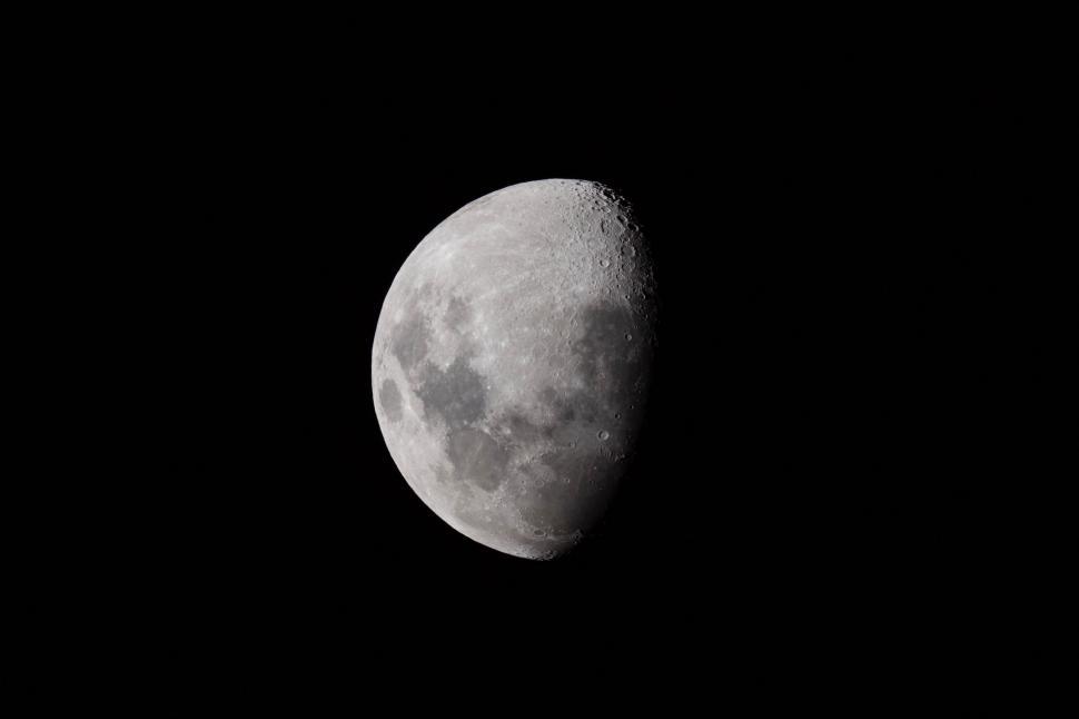 Free Image of The Moon Shining in Dark Sky 