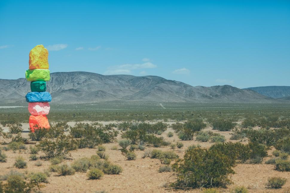Free Image of Monumental Sculpture Rising From Desert Sands 