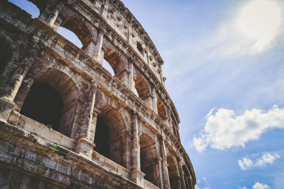 Free Image of Old Building With Sky Background 