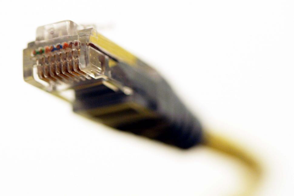 Free Image of Ethernet connector plug hero shot 