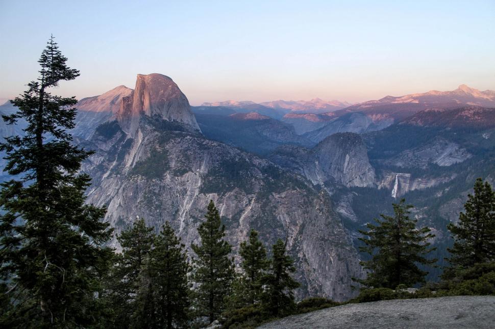 Free Image of Panoramic View of Mountains From Summit 