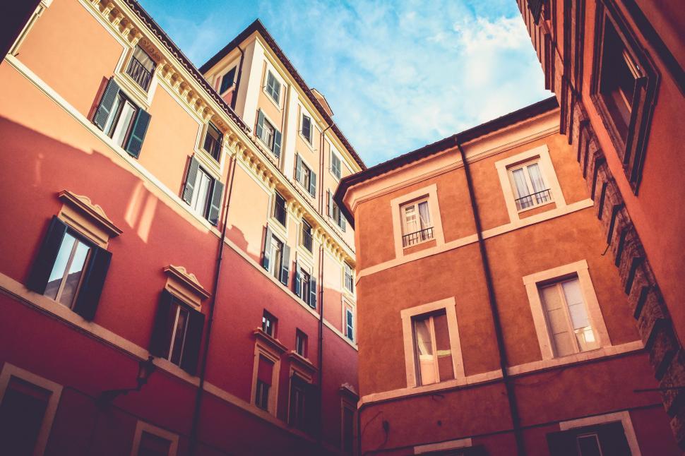 Free Image of Urban Buildings Viewed From Ground Level 