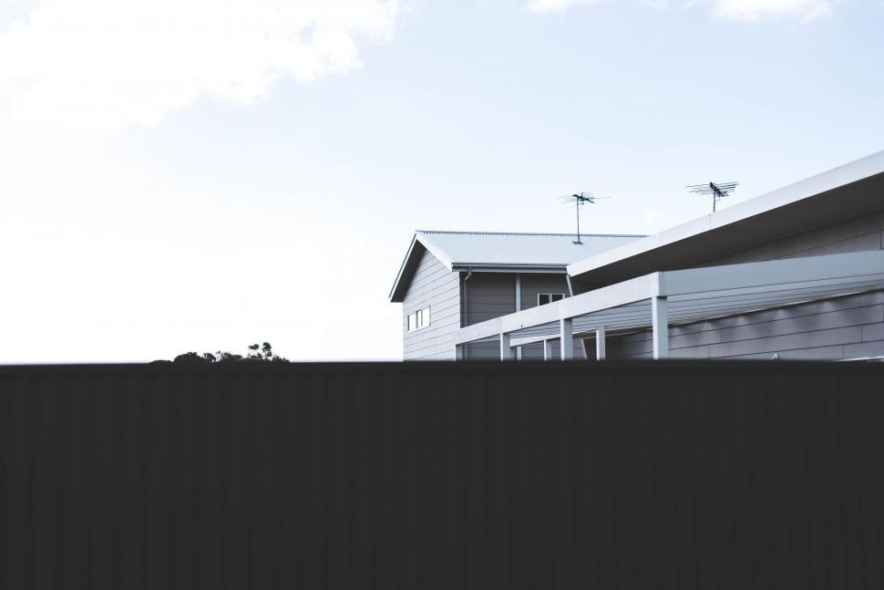 Free Image of Old Building in Black and White 