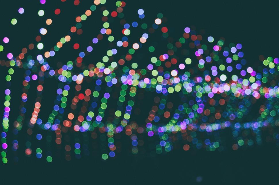 Free Image of Blurry Lights in the Dark 