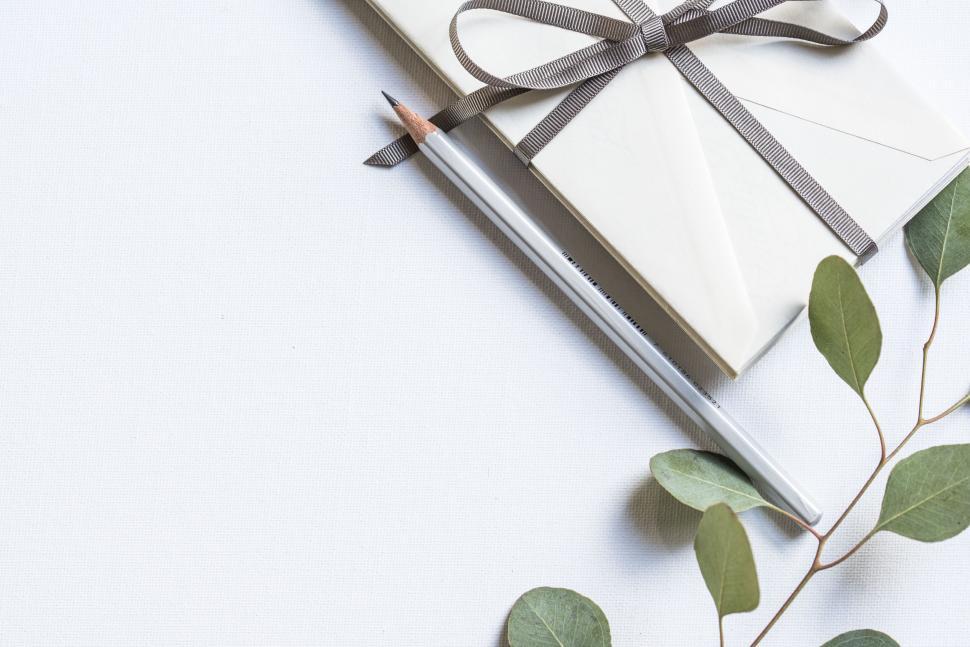 Free Image of White Envelope With Ribbon 