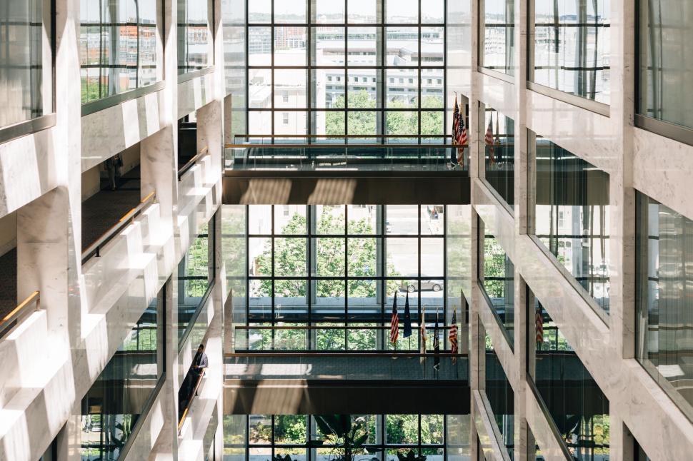 Free Image of Modern High-Rise Building With Abundant Windows 