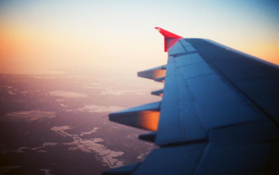 Free Image of View of the Wing of an Airplane in the Sky 