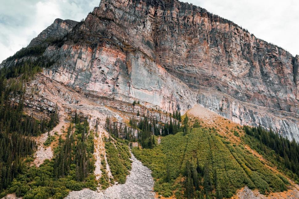Free Image of Towering Mountain With Trees 