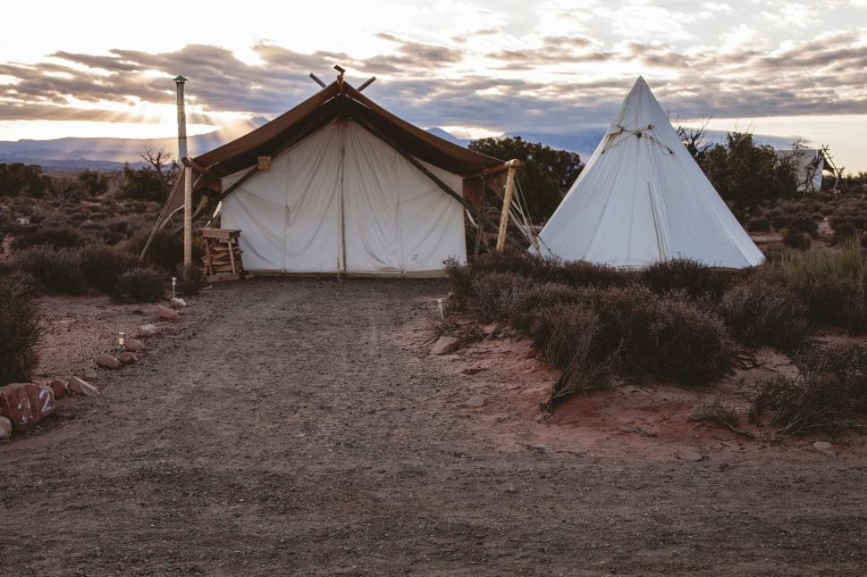 Free Image of Teepee in Desert 