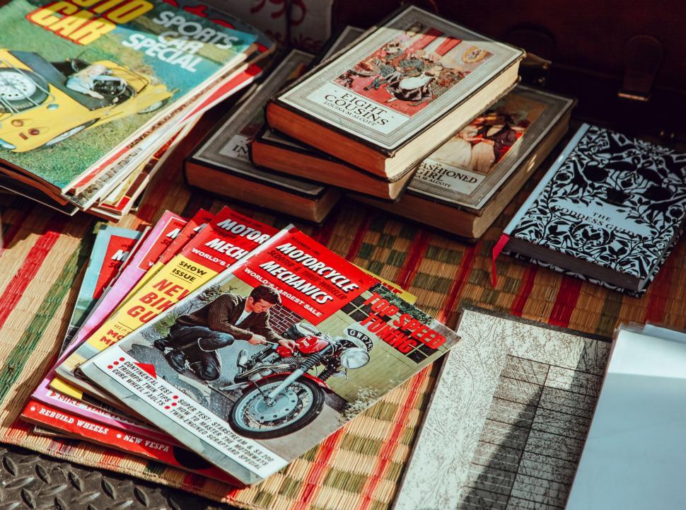 Free Image of Pile of Books on Table 