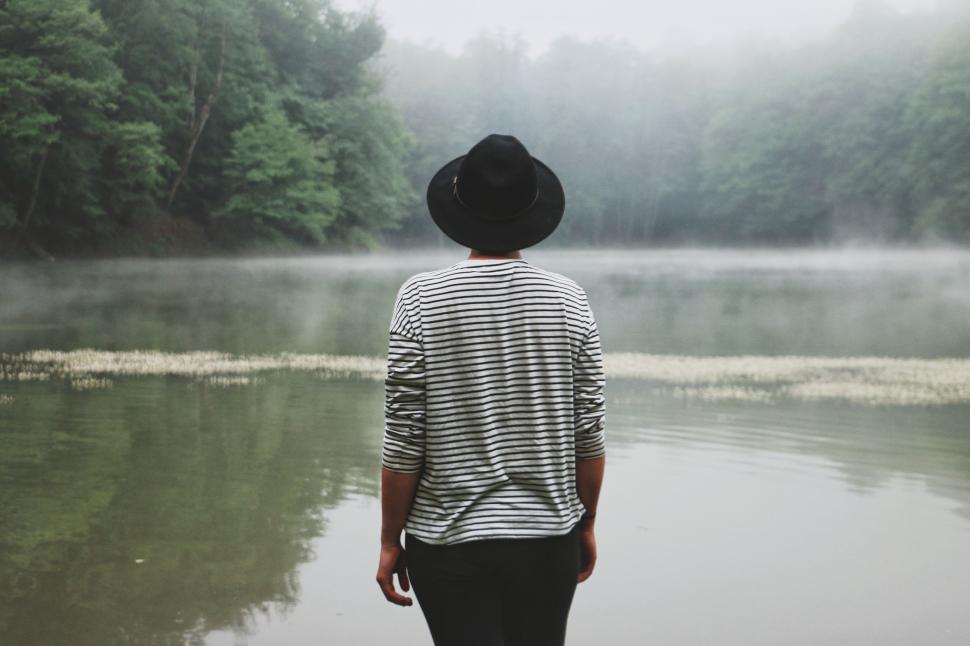 Free Image of Person Standing by Water 
