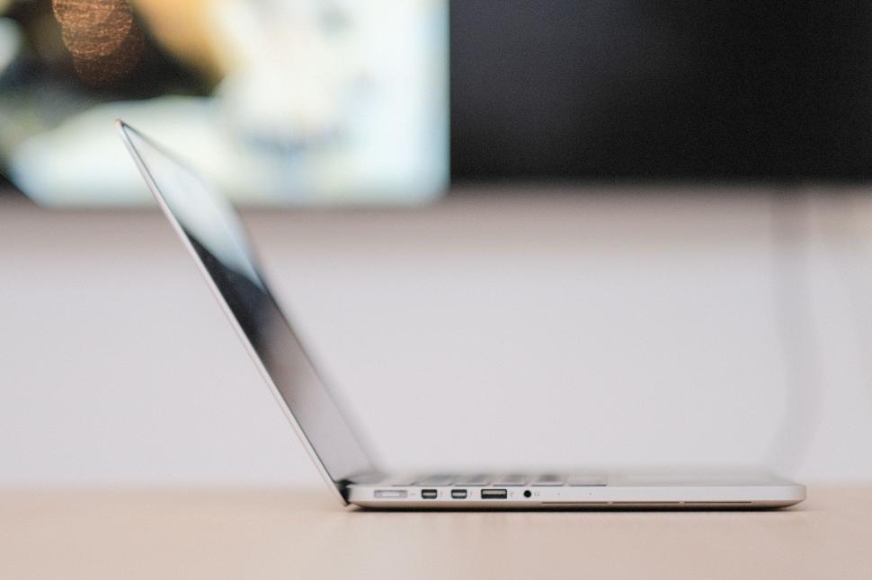 Free Image of Close-Up of Laptop on Table 