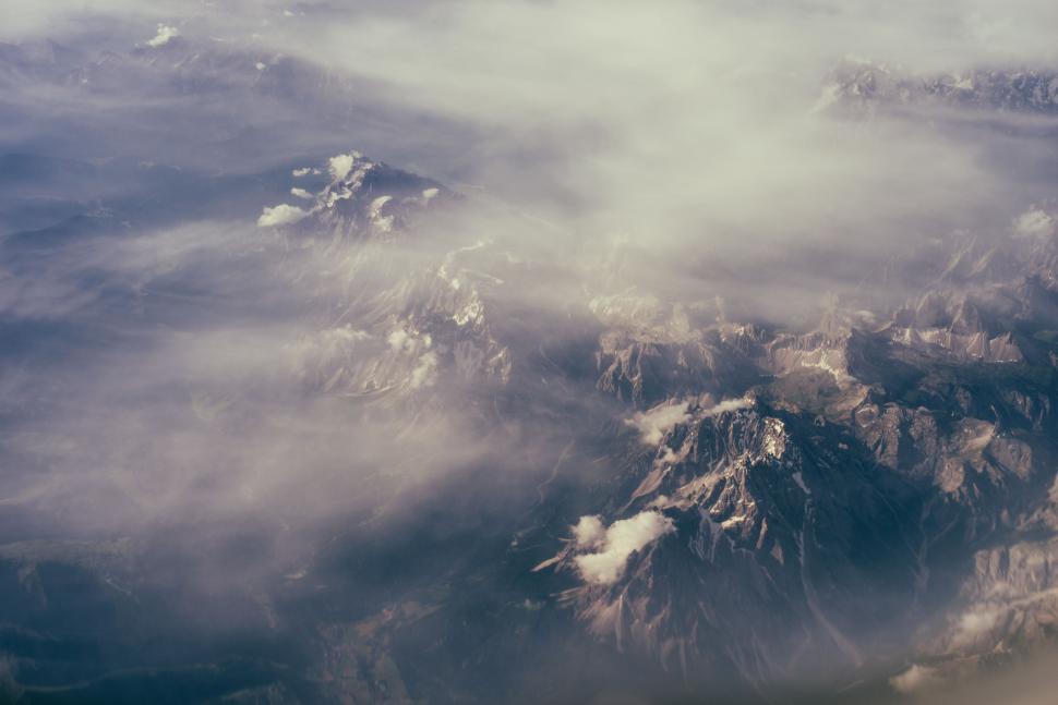 Free Image of Aerial View of a Mountain Range 