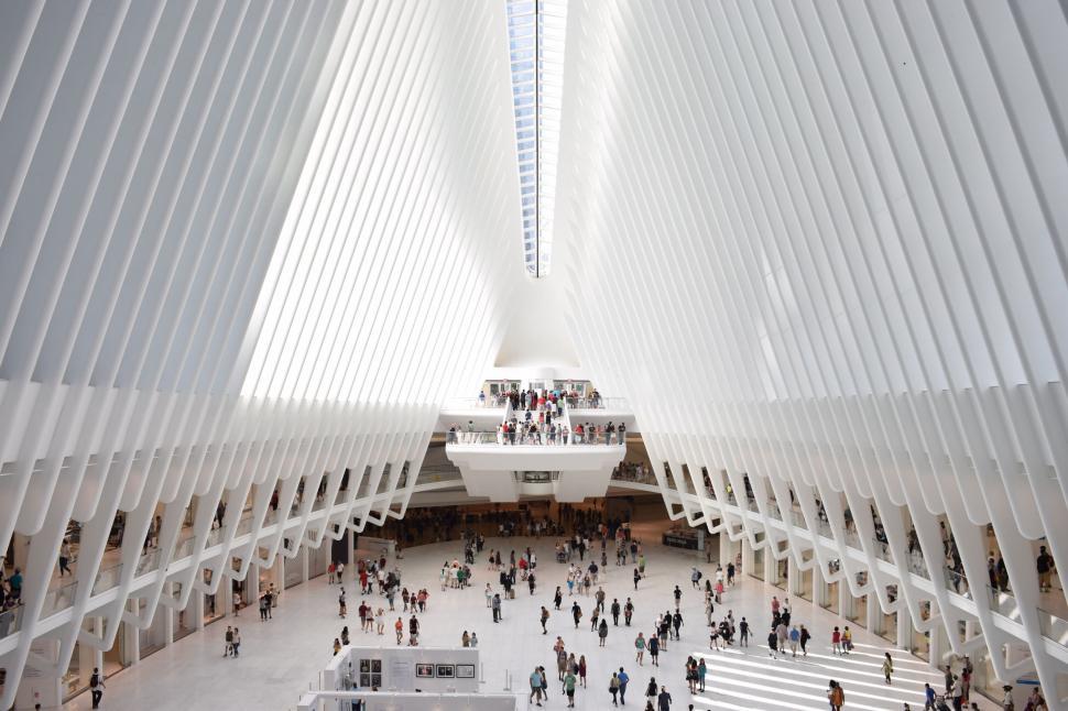 Free Image of Group of People Standing Inside Building 