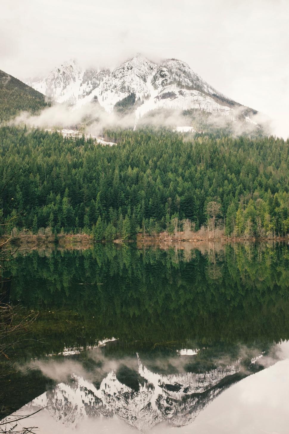 Free Image of Majestic Mountain Overlooking Lake 