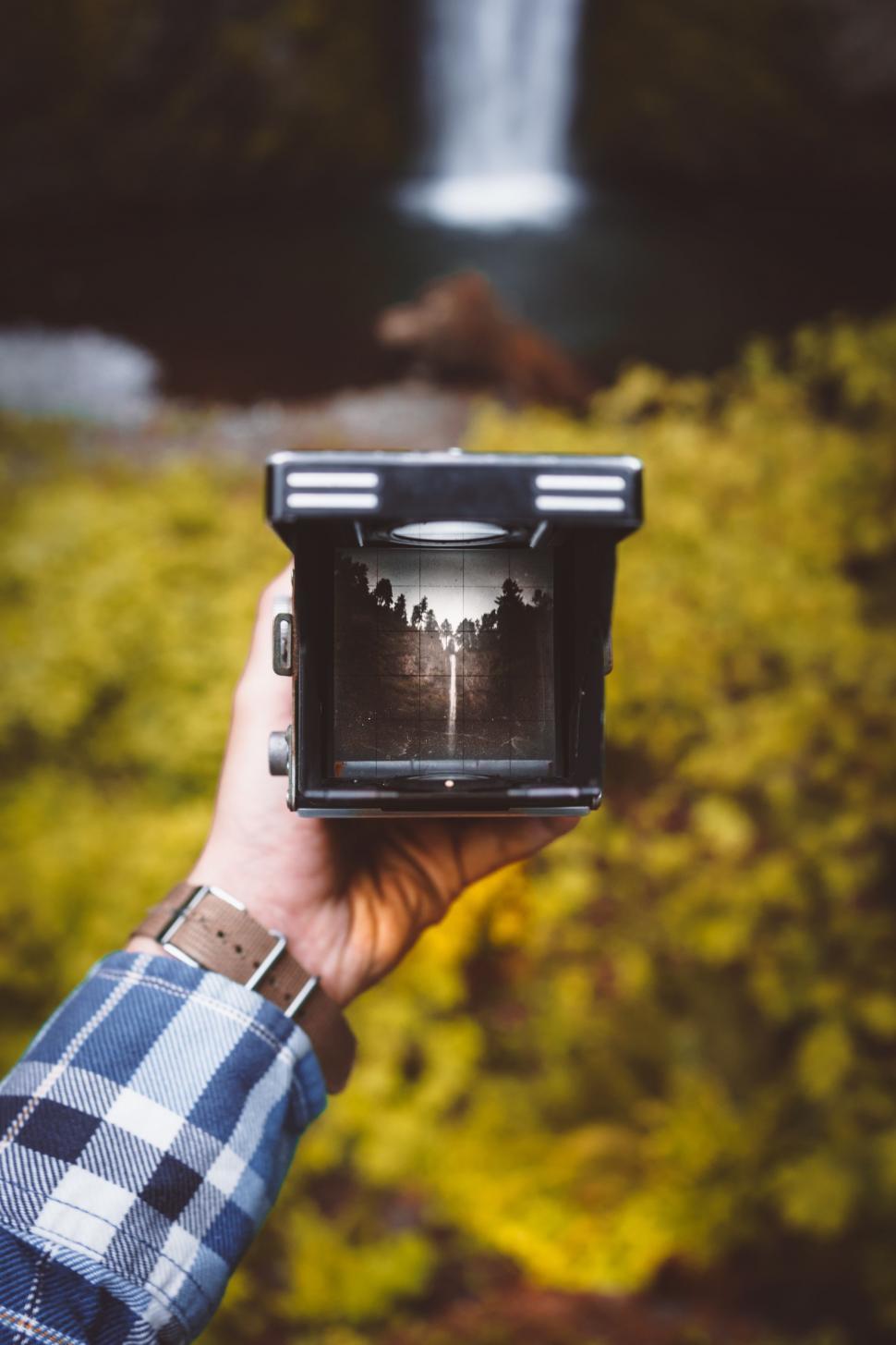 Free Image of Person Capturing Waterfall With Camera 