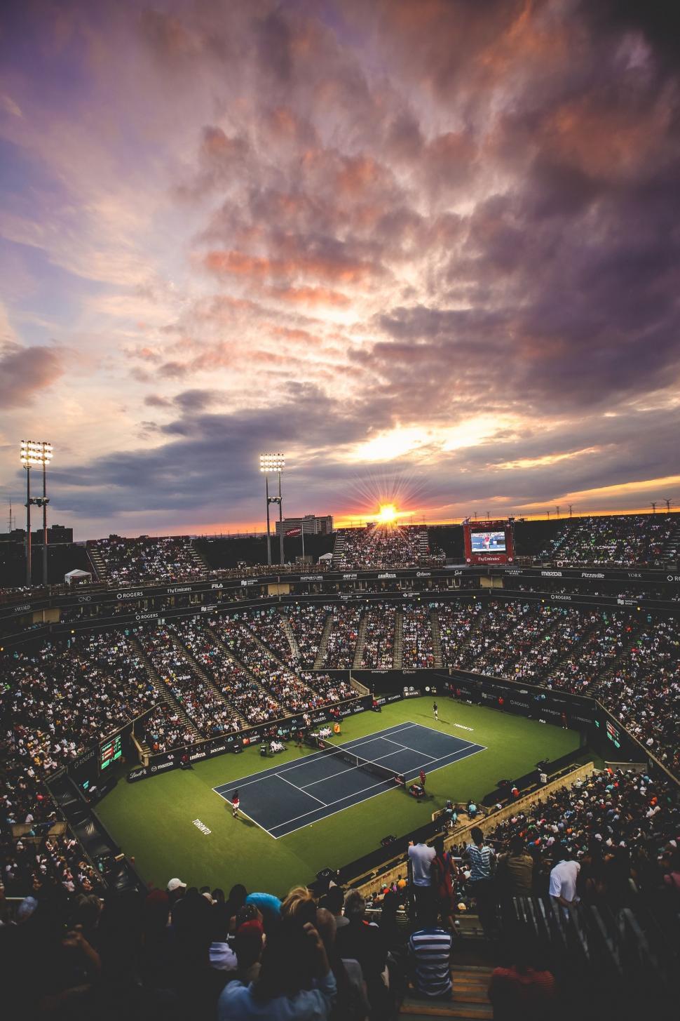 Free Image of Crowd of People Watching Tennis Match 