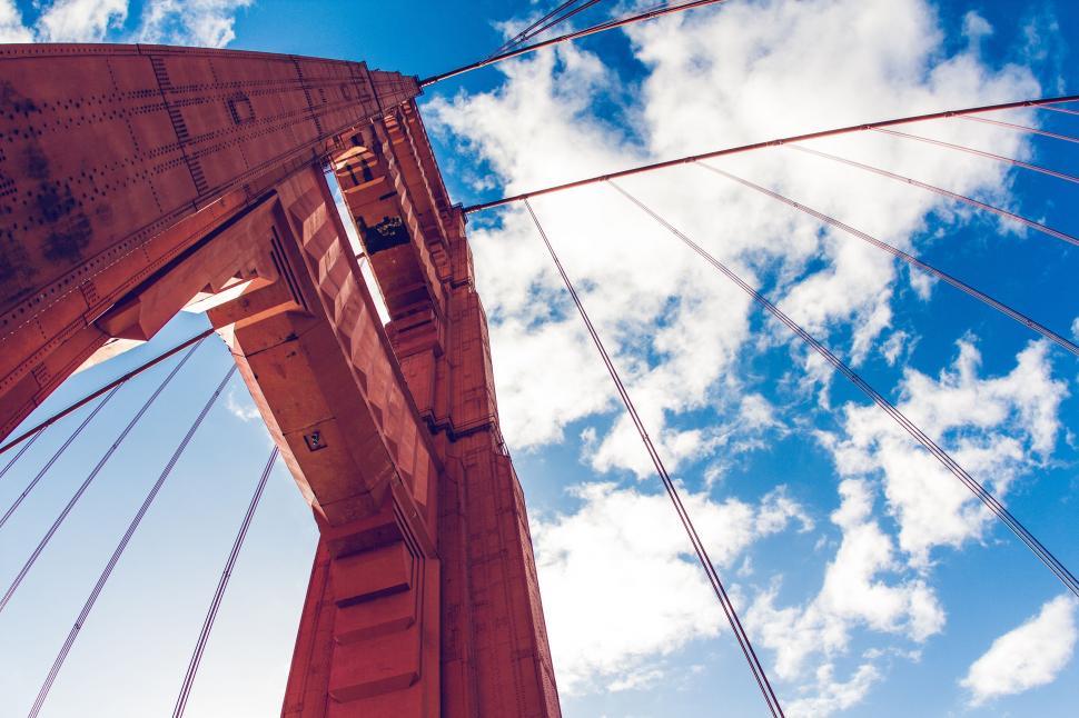 Free Image of Top of Bridge Seen From Below 