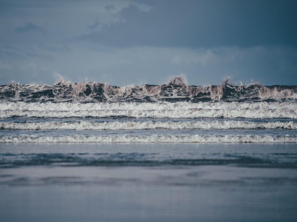 Free Image of Ocean Waves Rolling In and Out 