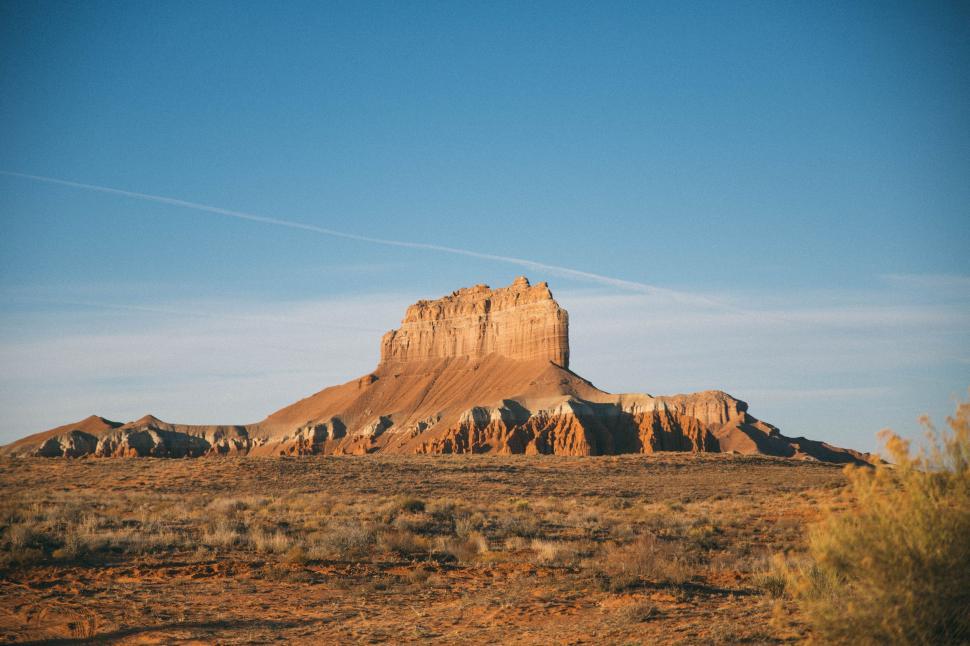 Free Image of Massive Rock Formation in the Desert 