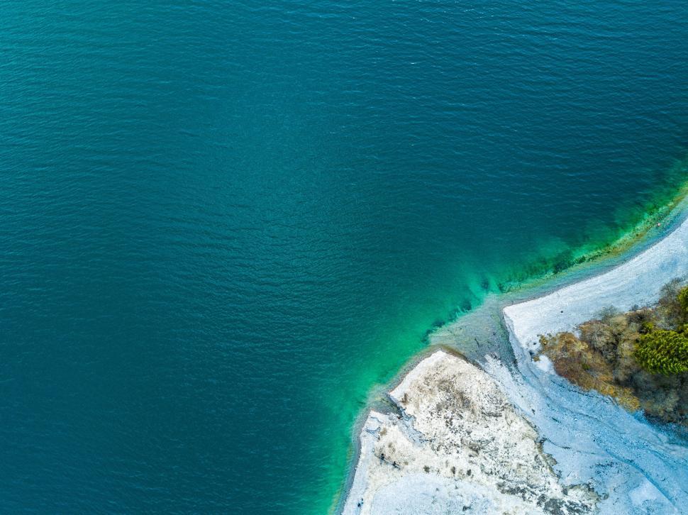 Free Image of Aerial View of a Large Body of Water 