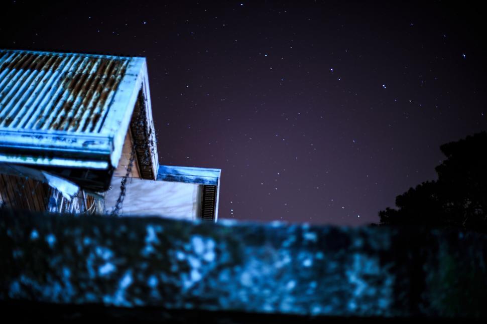 Free Image of Illuminated Building With Blue Light 