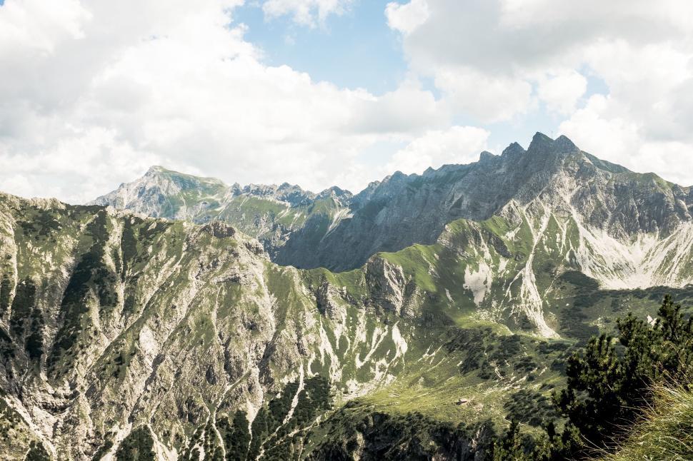 Free Image of A Panoramic View of a Mountain Range From a High Point 