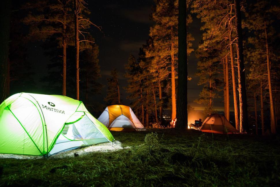 Free Image of Two Tents in Grass 