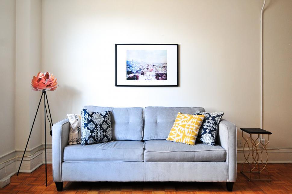 Free Image of Modern Living Room With Couch and Table 