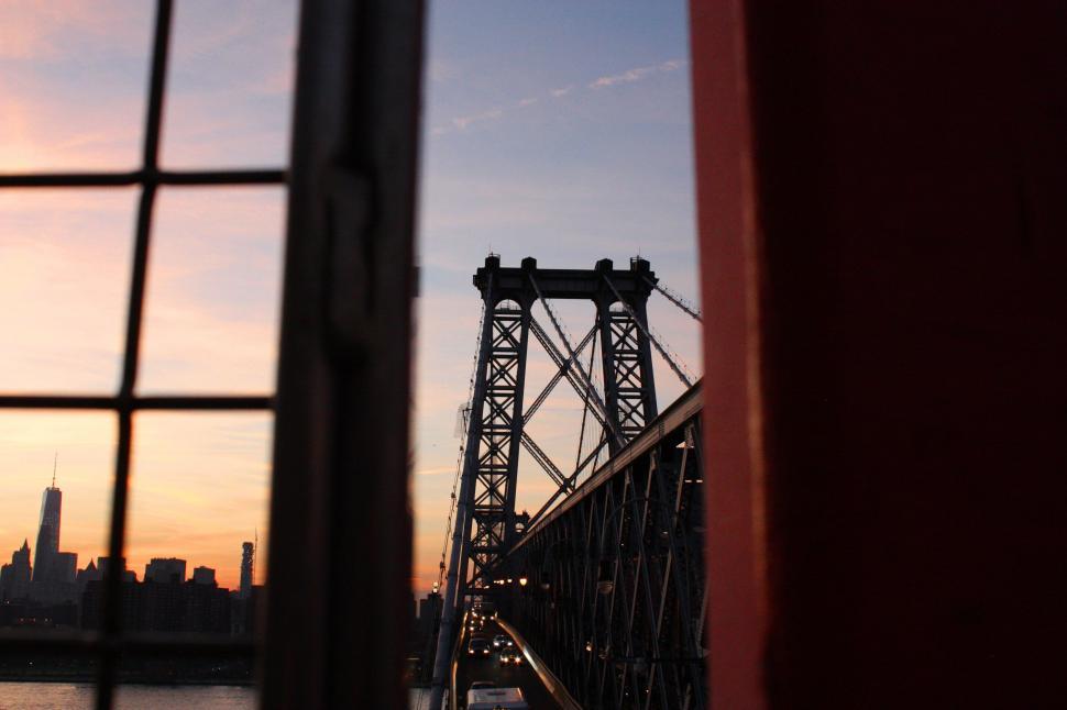 Free Image of Viewing a Bridge Through a Window 