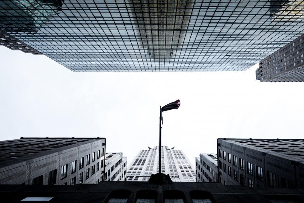 Free Image of Tall Buildings in Black and White 