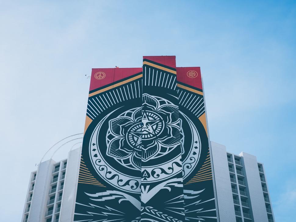 Free Image of Tall Building With Mural 