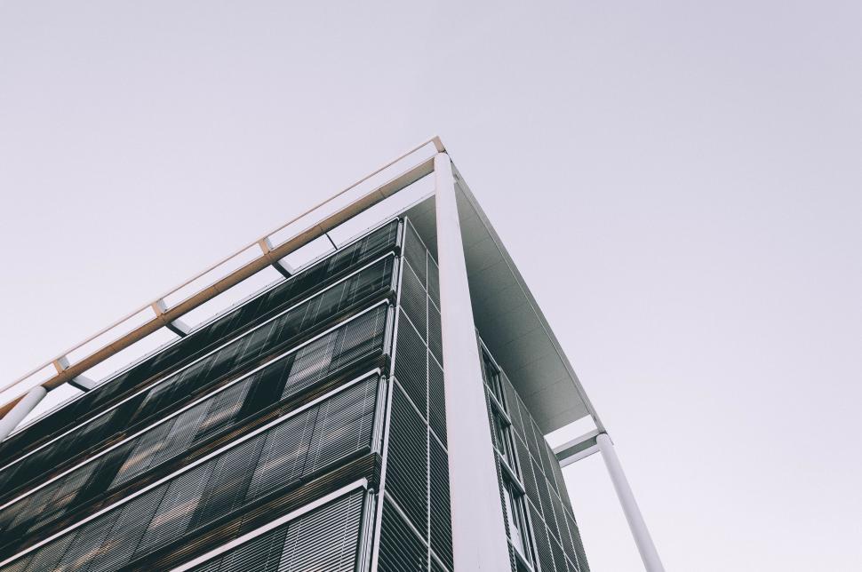 Free Image of Tall Building in Black and White 